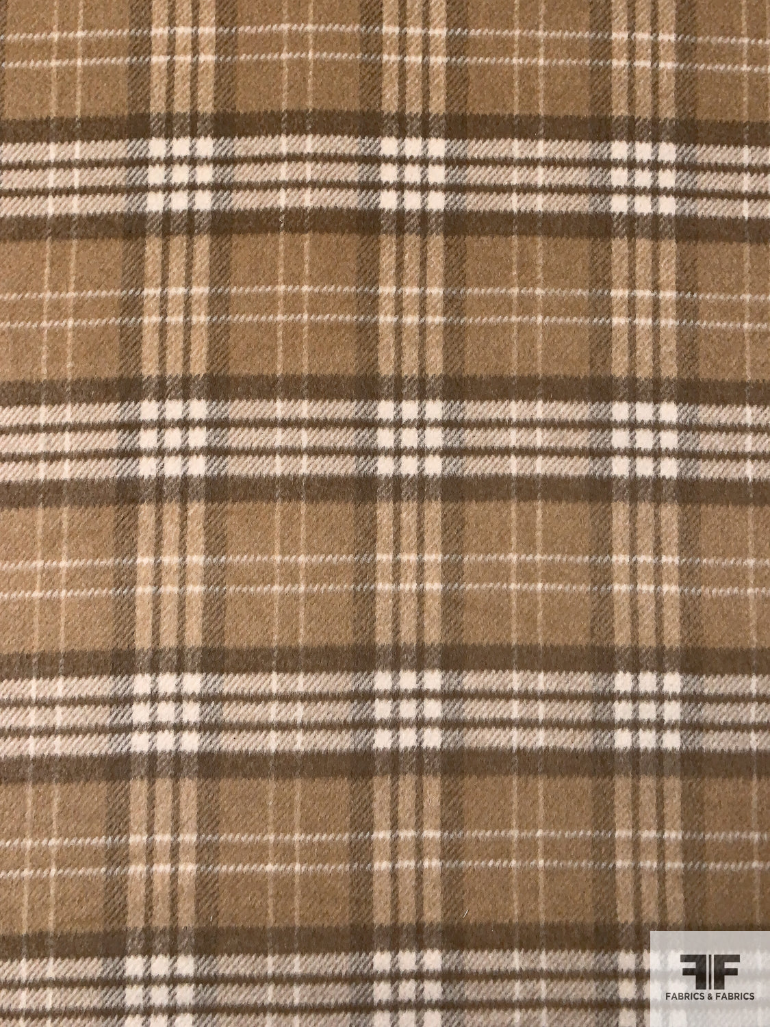 Italian Plaid Brushed Wool Blend Lightweight Coating