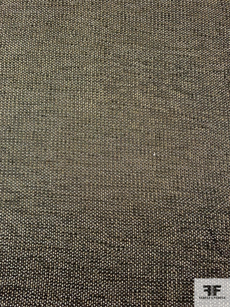 White/Black with Gold Sequins Novelty Tweed