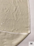 Italian Basketweave Suiting with Eyelet Embroidery and Sequins - Cream