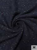 Soft Bouclé Jacket Weight with Sequins - Navy / Black / Metallic Blue
