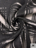 Italian Plaid Virgin Wool Lightweight Coating - Black / Off-White
