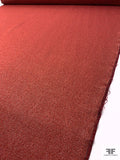 Italian Novelty Wool Blend Metallic Suiting - Burnt Orange / Vermilion