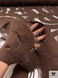 Italian Novelty Swirl Cutout Wool Coating - Brown