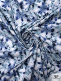 Hazy Abstract Printed Cotton Lawn - Shades of Blue / White