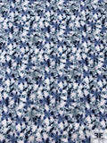 Hazy Abstract Printed Cotton Lawn - Shades of Blue / White