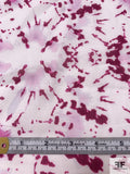 Tie-Dye Printed Cotton Voile - Magenta / Pink / White
