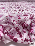 Tie-Dye Printed Cotton Voile - Magenta / Pink / White
