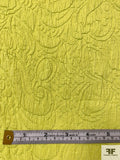 Italian Floral Textured Brocade with Shimmer - Chartreuse