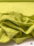 Italian Floral Textured Brocade with Shimmer - Chartreuse