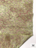 Italian Hazy Floral Slightly Textured Brocade - Tan / Pear Greens