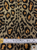 Italian Animal Pattern Reversible Metallic Brocade - Gold / Black / Marigold