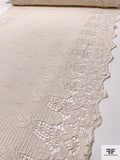 Double Border Pattern Crochet Lace - Light Beige