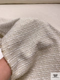 Italian Tweed Suiting with Lurex Fibers - Ivory / Gold / Beige