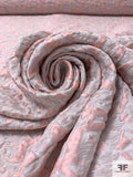 Italian 2-Ply Abstract Textured Silk-Poly Organza - Dusty Pink / Light Grey