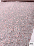 Italian 2-Ply Abstract Textured Silk-Poly Organza - Dusty Pink / Light Grey