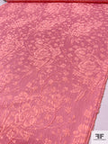 Made in Spain Romantic Floral Slightly Textured Brocade - Pink / Coral