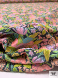 Italian Densely Floral Textured Brocade - Coral / Pink / Lavender / Navy / Seafoam