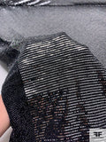 Slinky Knit with Lurex Fibers and Foil Dots - Black / Silver