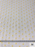 Daisy Floral  Guipure Lace - White / Yellow