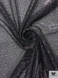 Pleated Tulle with Sequins - Black