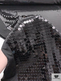 Large Sequins on Stretch Knit - Black