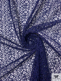 Web Pattern Corded Lace - Navy Blue