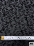 Eyelash Fringe on Heavy Polyester Organza - Black