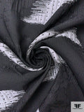 Novelty Textured Organza with Lurex - Black / Light Grey