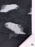 Novelty Textured Organza with Lurex - Black / Light Grey