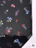Dainty Floral Printed Polyester Chiffon - Navy / Red / Blue / Yellow / Grey