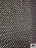 Metallic Clip Polyester Chiffon - Black / Gold