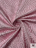 Italian Interlinked Design Metallic Brocade - Metallic Lavender-Rose / Off-White