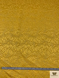 Italian Floral Design Metallic Brocade - Yellow / Gold