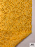 Italian Floral Bundles Textured Organza-Brocade - Amber Yellow