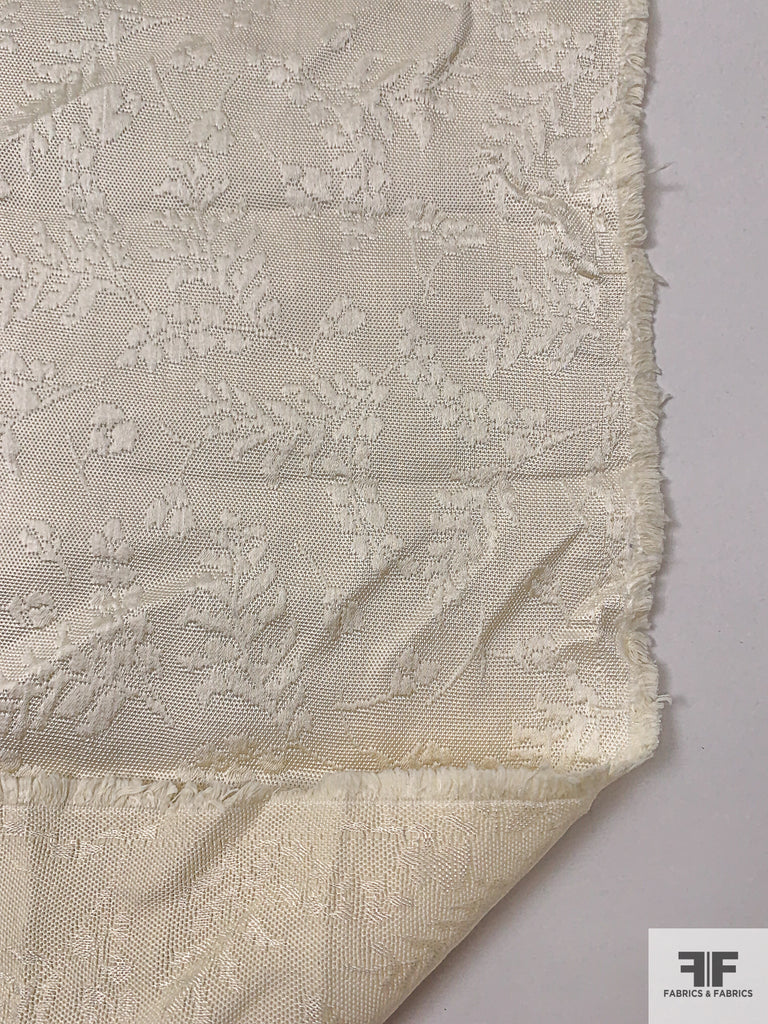 Italian Floral Stems Brocade - Creamy Ivory | FABRICS & FABRICS ...