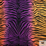 Italian Tiger Stripe Ombré Stretch Rayon Jersey Knit - Orange/Purple