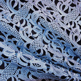 Floral Arabesque Guipure Lace - Blue - Fabrics & Fabrics NY