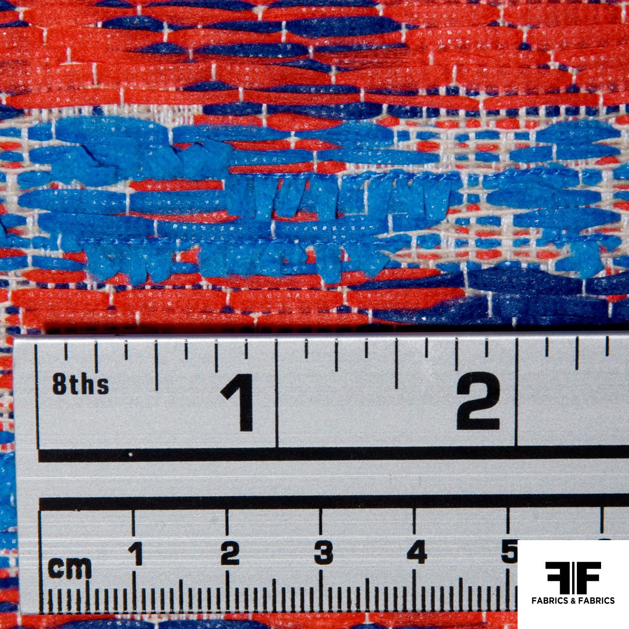 Cotton Blend Suiting - Red/Blue - Fabrics & Fabrics NY