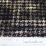 Abstract Wool Houndstooth - Black/White - Fabrics & Fabrics NY