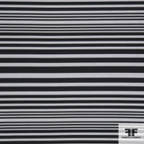 Striped Silk Zibeline - Black/White