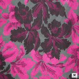 Floral Brocade - Pink/Black - Fabrics & Fabrics NY