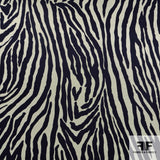 Zebra Printed Silk Chiffon - Black/Green