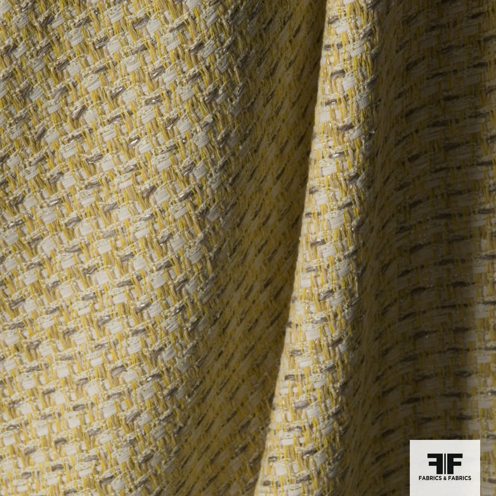 Multicolor Woven Suiting - Yellow/Beige/Brown
