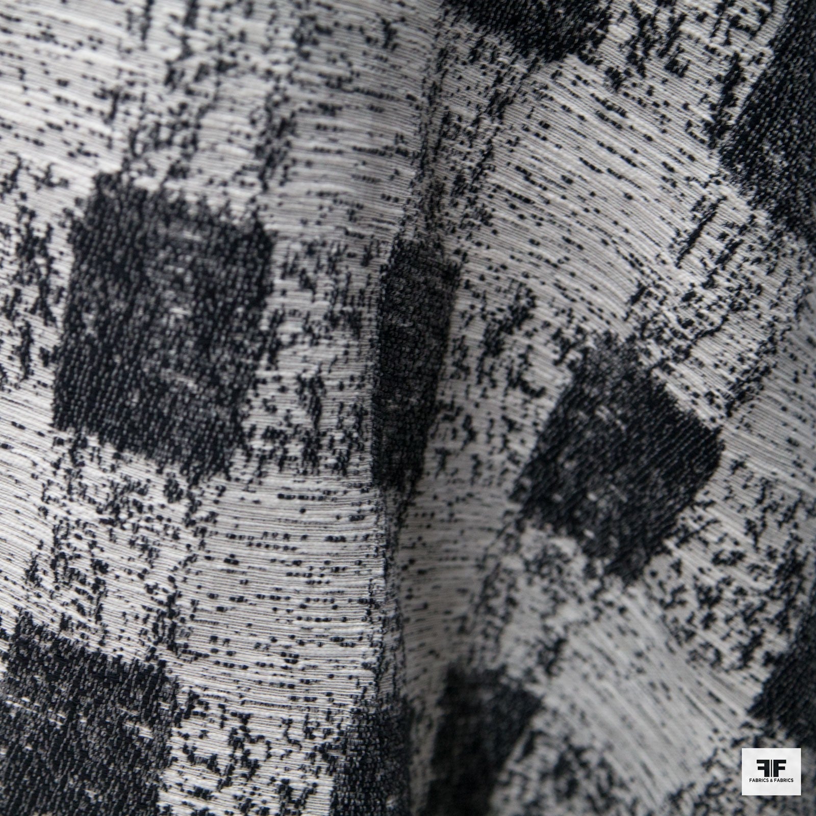 Checkered Novelty - Black/Ivory - Fabrics & Fabrics NY