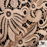 Abstract Floral Guipure Lace - Beige
