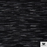 Striped Wool Tweed - Black/Silver