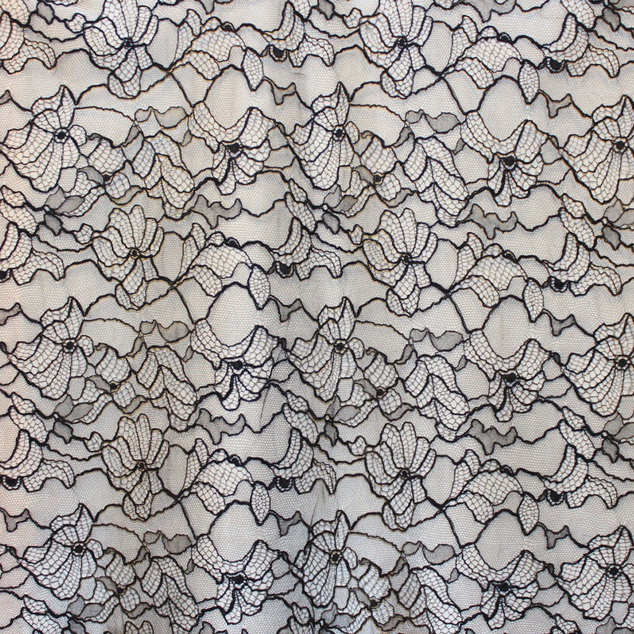 Delicate Chantilly Lace - Navy - Fabrics & Fabrics NY