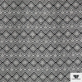 Geometric Wool Coating - Ivory/Black/Grey