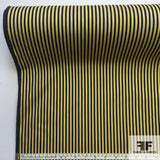Striped Twill Printed Cotton - Black/Yellow/White