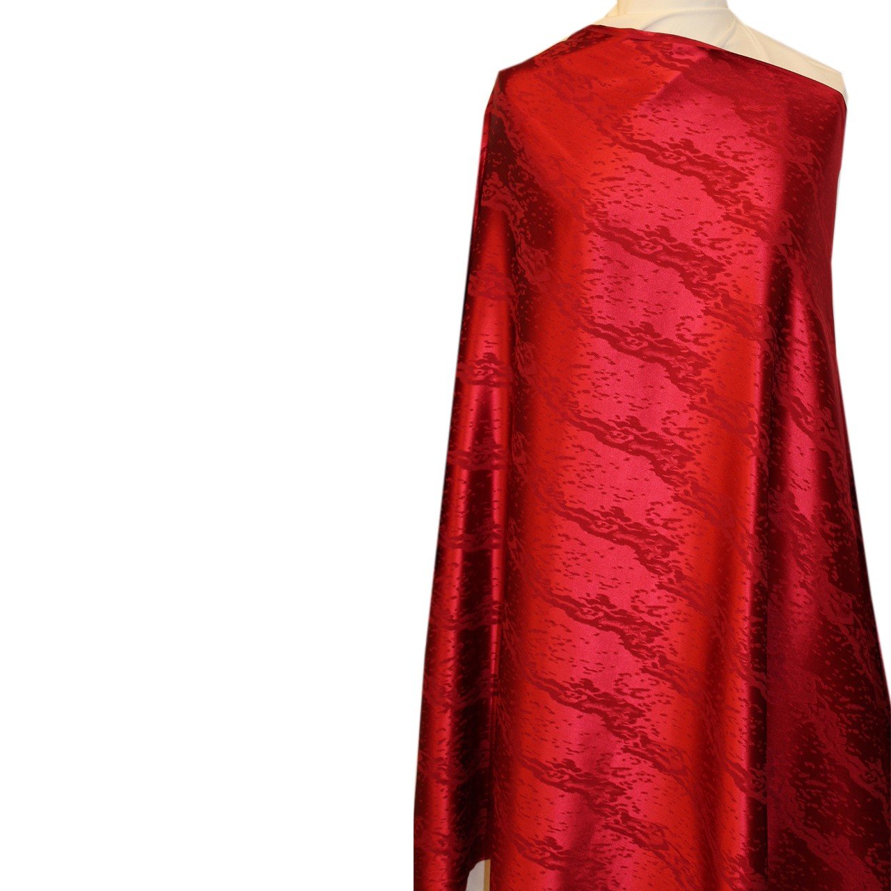 Abstract Silk Jacquard - Scarlet Red - Fabrics & Fabrics NY